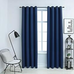 vidaXL Draperii opace cu inele metalice, 2 buc, albastru, 140 x 245 cm (134452)
