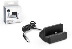  Univerzális asztali töltő/dokkoló - micro USB - fekete (PT-5385)