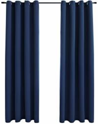  Draperii opace cu inele metalice, 2 buc, albastru, 140 x 175 cm (134450)
