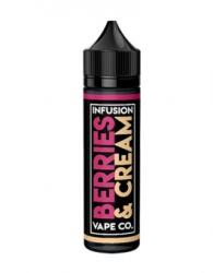 Infusion Vape Co Lichid Tigara Electronica Infusion Vape Co Berries and Cream, 50ml, Fara Nicotina, 50%VG / 50%PG, Fabricat in UK
