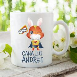 Gravolo Cana Personalizata cu Nume Iepuras Baietei (C654)