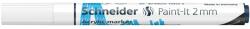 Schneider Marker cu vopsea acrilica Schneider Paint-It 310, varf rotund 2 mm, alb