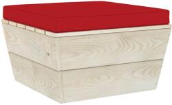 vidaXL Pernă de taburet din paleți, roșu, material textil (315082)