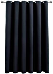  Draperie opacă cu inele metalice, negru, 290 x 245 cm (134413)