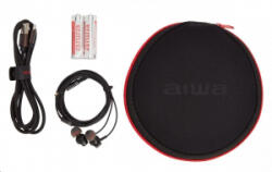 Aiwa PCD-810RD hordozható CD lejátszó fekete-piros
