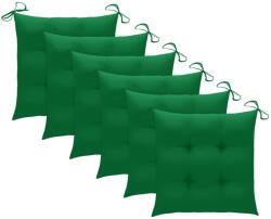 vidaXL Perne de scaun, 6 buc. , verde, 50 x 50 x 7 cm, textil (314913)
