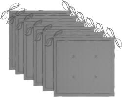 vidaXL Perne scaune de grădină 6 buc. gri 50x50x3 cm țesătură Oxford (314041)