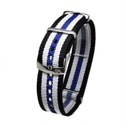  Curea Universală Nylon Bleumarin cu Roșu - Stil Militar și Confort pentru Ceasul Tău 22mm (4558)