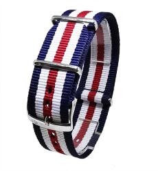 Morellato Curea Morellato tip NATO Band Nastro Cannete Blue White Red 18mm 20mm 22mm A01U3972A74883CR (A01U3972A74883CR)