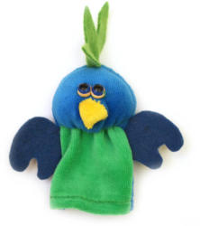Ujjbáb - papagáj, zöld-kék