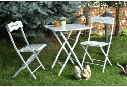 Valovi Bistro Set fehér asztal és szék szett (3 darab) (379VLV1501)