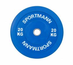 Sportmann Гумена тежест Bumper Plate SPORTMANN 20 кг / 51 мм- Син