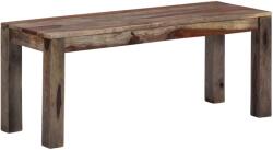 vidaXL Bancă, gri, 110 cm, lemn masiv de sheesham (247472)