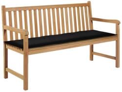vidaXL Pernă de bancă de grădină, negru, 150x50x3 cm, textil oxford (47619)