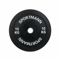 Sportmann Greutate Cauciuc Bumper Plate SPORTMANN - 10 kg / 51 mm - Negru (SM1252-1) - sport-mag