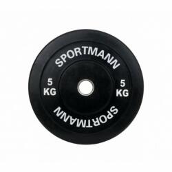 Sportmann Greutate Cauciuc Bumper Plate SPORTMANN - 5 kg / 51 mm - Negru (SM1251-1) - sport-mag