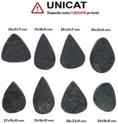 Cabochon Turmalina Neagra Druzy de Forma Picatura 24-31 x 18-23 x 7-10 mm