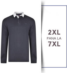 KAM Jeanswear Ls Jersey Rugby Polo Navy