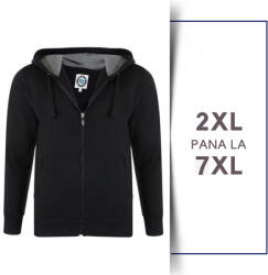 KAM Jeanswear Hanorac Fleece Zip Thru Black