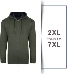 KAM Jeanswear Hanorac Fleece Zip Thrue Olive
