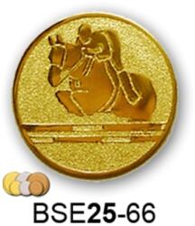  Érembetét ló lovas ugratás BSE25-66 25mm arany, ezüst, bronz