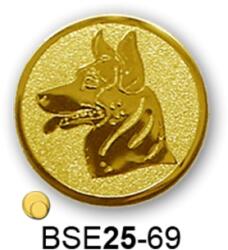 Érembetét kutya eb BSE25-69 25mm arany