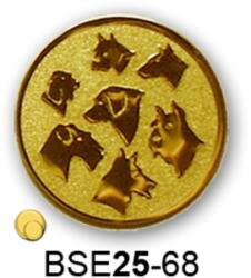  Érembetét kutya eb BSE25-68 25mm arany