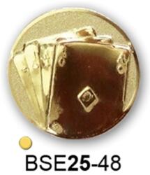 Érembetét kártya póker BSE25-48 25mm arany