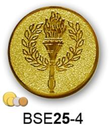  Érembetét babérkoszorú láng BSE25-4 25mm arany, ezüst, bronz
