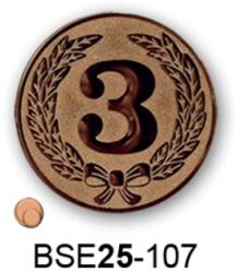  Érembetét harmadik helyezés BSE25-107 25mm bronz