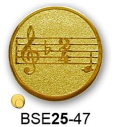  Érembetét zene kotta ének hangjegy BSE25-47 25mm arany