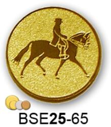  Érembetét ló lovas BSE25-65 25mm arany, ezüst, bronz