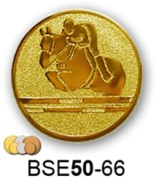  Érembetét ló lovas ugratás BSE50-66 50mm arany, ezüst, bronz
