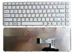 Sony Tastatura Laptop, Sony, Vaio VGN-NW11S, cu rama (Sony13whiteframe-MQ16)