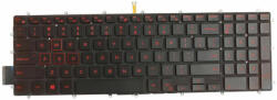 Dell Tastatura laptop, Dell, Inspiron 15 7778, fara rama, US, iluminata cu lumina rosie (Del42ius-QQ3)