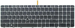 HP Tastatura Laptop, HP, Zbook 15U G4, iluminata, layout US, cu mouse pointer (HP96iC)