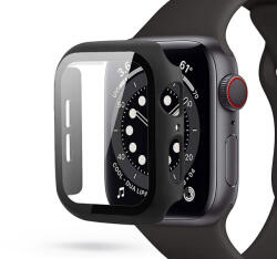 Haffner Tok Haffner Defense 360 védőtok beépített edzett üveggel - Apple Watch 4/5/6/SE (44mm) - fekete - ECO