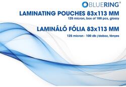 BLUERING Lamináló fólia 83x113mm 125 mikron fényes BLUERING 100db/csomag