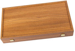 Manopoulos Set joc table backgammon Walnut with Black Oak points 30 x 30 cm