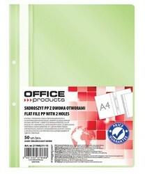 Office Products Dosar plastic PP cu sina, cu gauri, grosime 100/170microni, 50 buc/set, Office Products - verde deschis (OF-21104211-15)