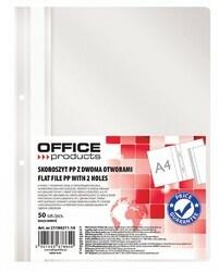 Office Products Dosar plastic PP cu sina, cu gauri, grosime 100/170microni, 50 buc/set, Office Products - alb (OF-21104211-14) - birotica-asp