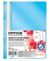 Office Products Dosar plastic PP cu sina, cu gauri, grosime 100/170microni, 50 buc/set, Office Products - bleu (OF-21104211-21) - birotica-asp
