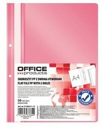 Office Products Dosar plastic PP cu sina, cu gauri, grosime 100/170microni, 50 buc/set, Office Products - roz (OF-21104211-13) - birotica-asp