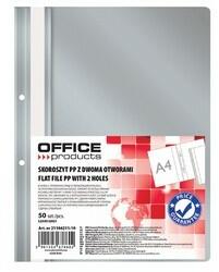 Office Products Dosar plastic PP cu sina, cu gauri, grosime 100/170microni, 50 buc/set, Office Products - gri (OF-21104211-10) - birotica-asp