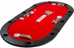 GamesPlanet® Póker asztallap kihajtható 180 x 79 cm piros - kokiskashop