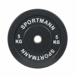 Sportmann Súlytárcsa gumírozott Bumper Plate SPORTMANN 5kg/51mm Súlytárcsa