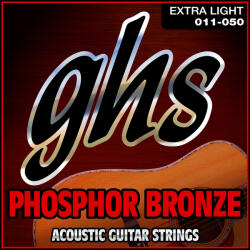 GHS akusztikus húr - Foszfor-bronz, Extra Light, 11-50 - GHS-S315