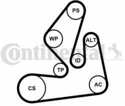 Continental Ctam Set curea transmisie cu caneluri CONTINENTAL CTAM 7PK1970K1 (7PK1970K1) - automobilus