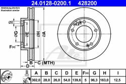 ATE Disc frana ATE 24.0128-0200.1 (24.0128-0200.1)
