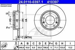 ATE Disc frana ATE 24.0110-0397.1 (24.0110-0397.1)